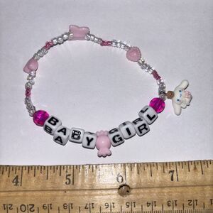 Multicolor “Baby Girl” Bracelet Adult Humor Beaded Handmade Naughty Accessories